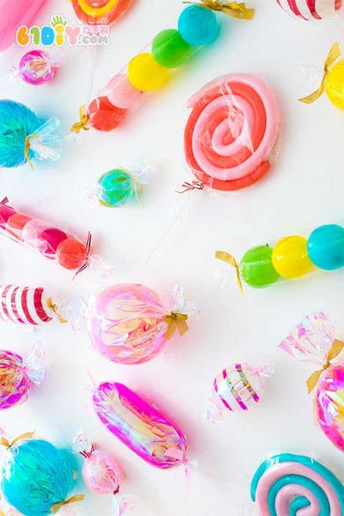 Balloon making festive candy decorative wall