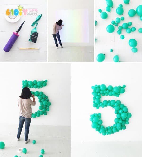 Balloon DIY making party decoration numbers