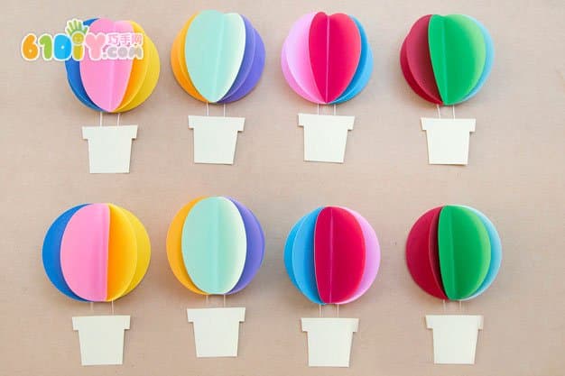 Handmade fresh hot air balloon ornaments