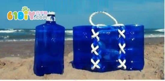 Waste plastic bucket making fashion bags