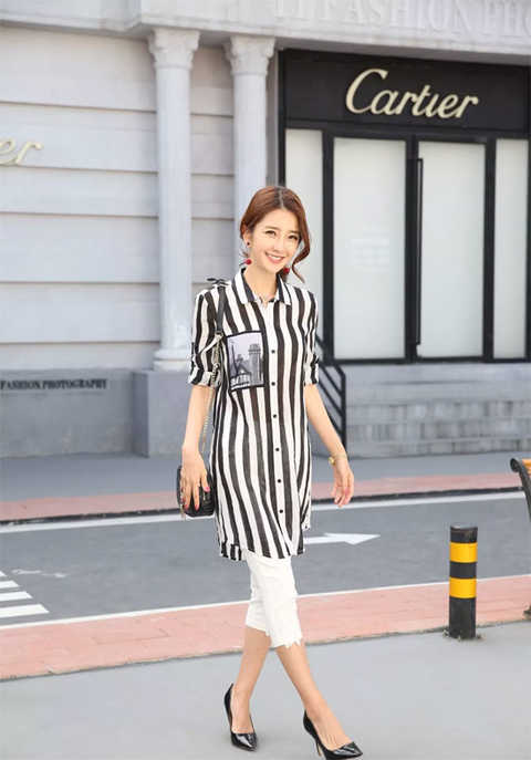 Show brand women's clothing summer dress with big guide