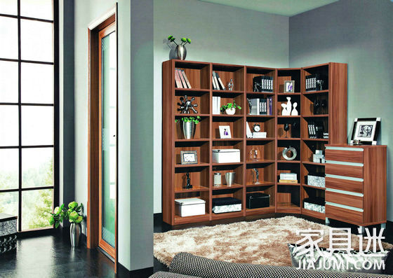 Integral bookcase