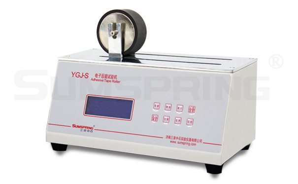 Electronic pressure roller testing machine for testing adhesive products in colleges and universities