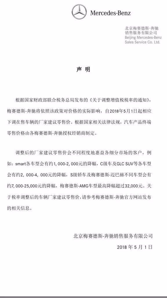 å¢žå€¼ç¨Žä¸‹è°ƒ,è±ªåŽè½¦é™ä»·