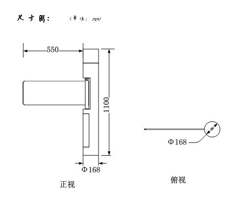 Cylindrical swing gate size