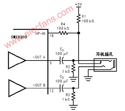 HWD2163 headphone amplifier circuit diagram