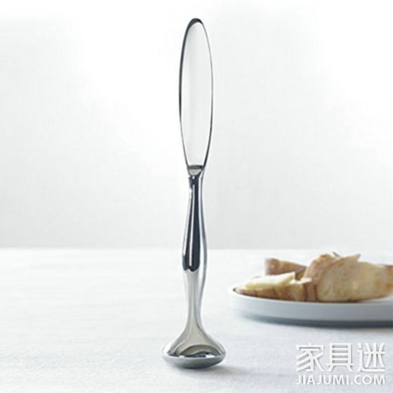 Wipe jam butter knife that can stand up