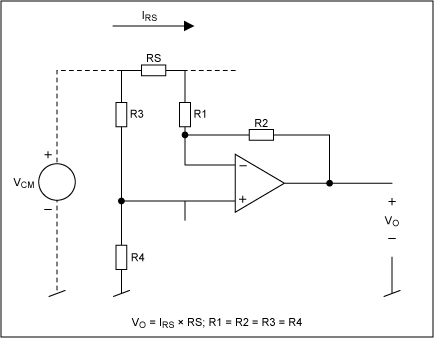 Differential amplifier is the basic component in high-side current measurement circuits