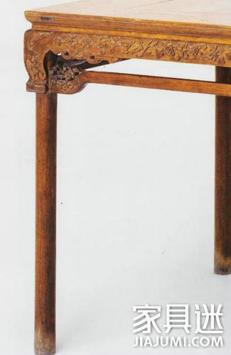 Ming Huanghua pear square table plum relief