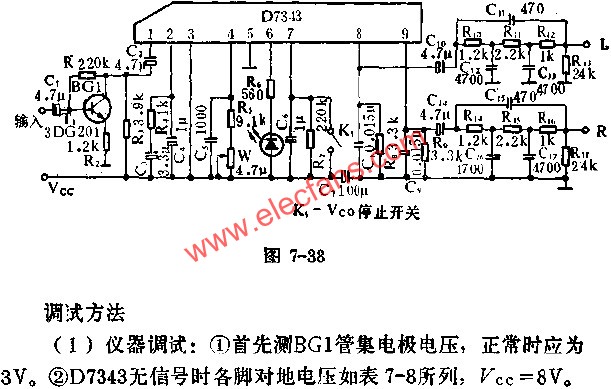 Application of D7343 Phase-Locked Loop FM Stereo Decoding Circuit 