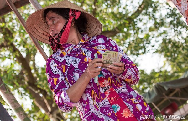 Gas station fuel injectors on the Mekong River directly poured into plastic bottles