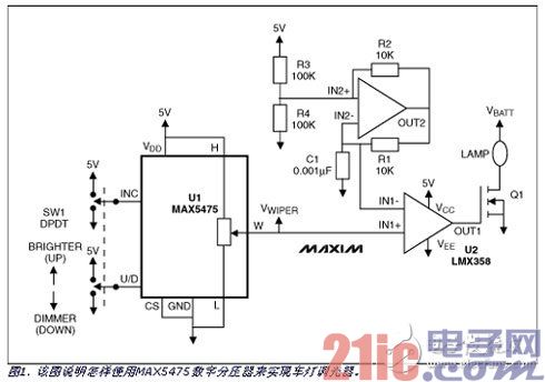 Light-emitting dimming energy-saving design scheme based on digital voltage divider