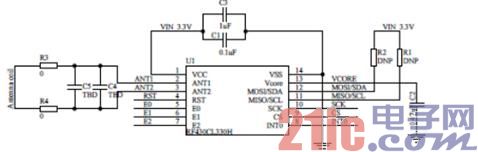 Figure 5 RF430CL330H basic reference circuit