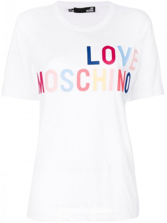 LOVE MOSCHINO logo å°èŠ±Tæ¤
