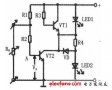 Oil level indicating circuit made of light emitting diode