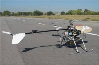 UAV based on CB5000 RC helicopter modified in the experiment