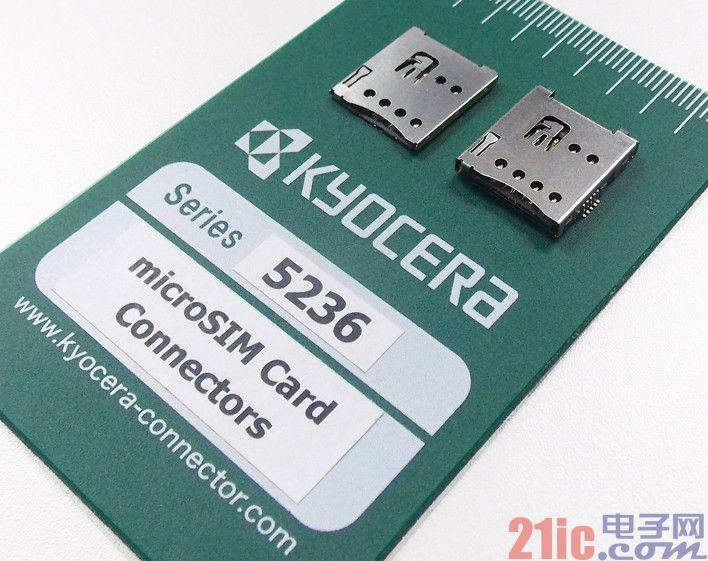 Kyocera newly developed a Push-Push connector for microSIM cards