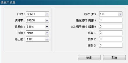 Touch screen communication parameters