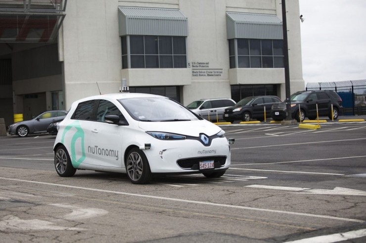 Self-driving car test in Boston