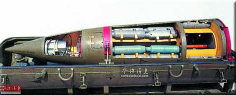 The picture shows the SS-21 warhead profile model.
