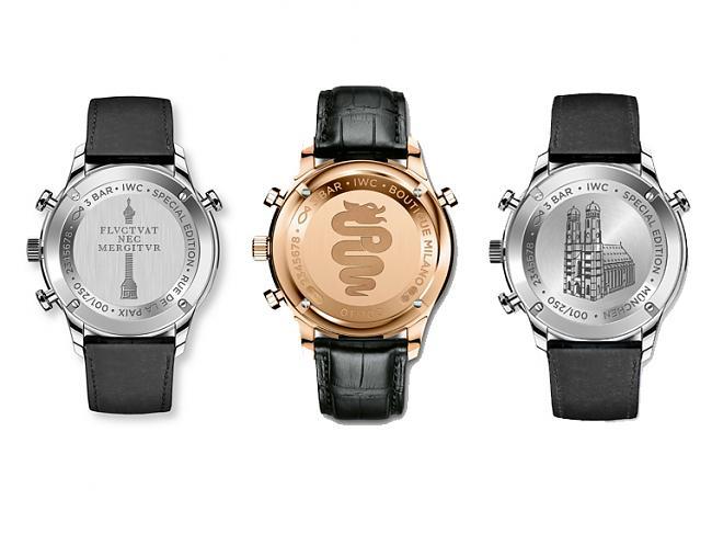 IWC introduced a series of Portuguese series double chase Chronograph; IWC;