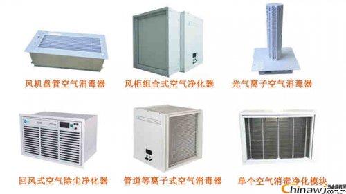 What are the core components of the central air-conditioning air purifier?