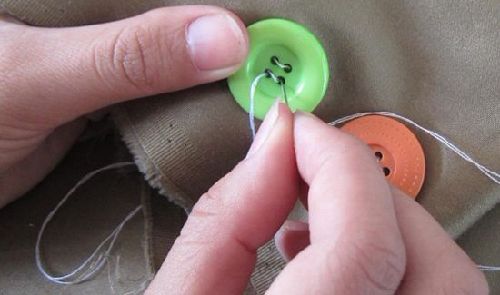 Button stitching