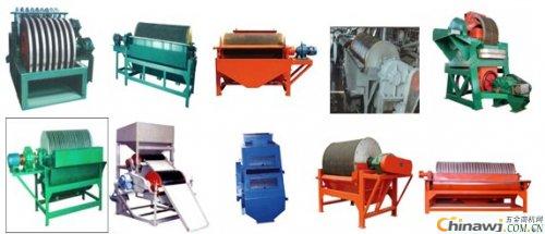 The choice of the magnetic induction strength of the dry powder iron remover is based on