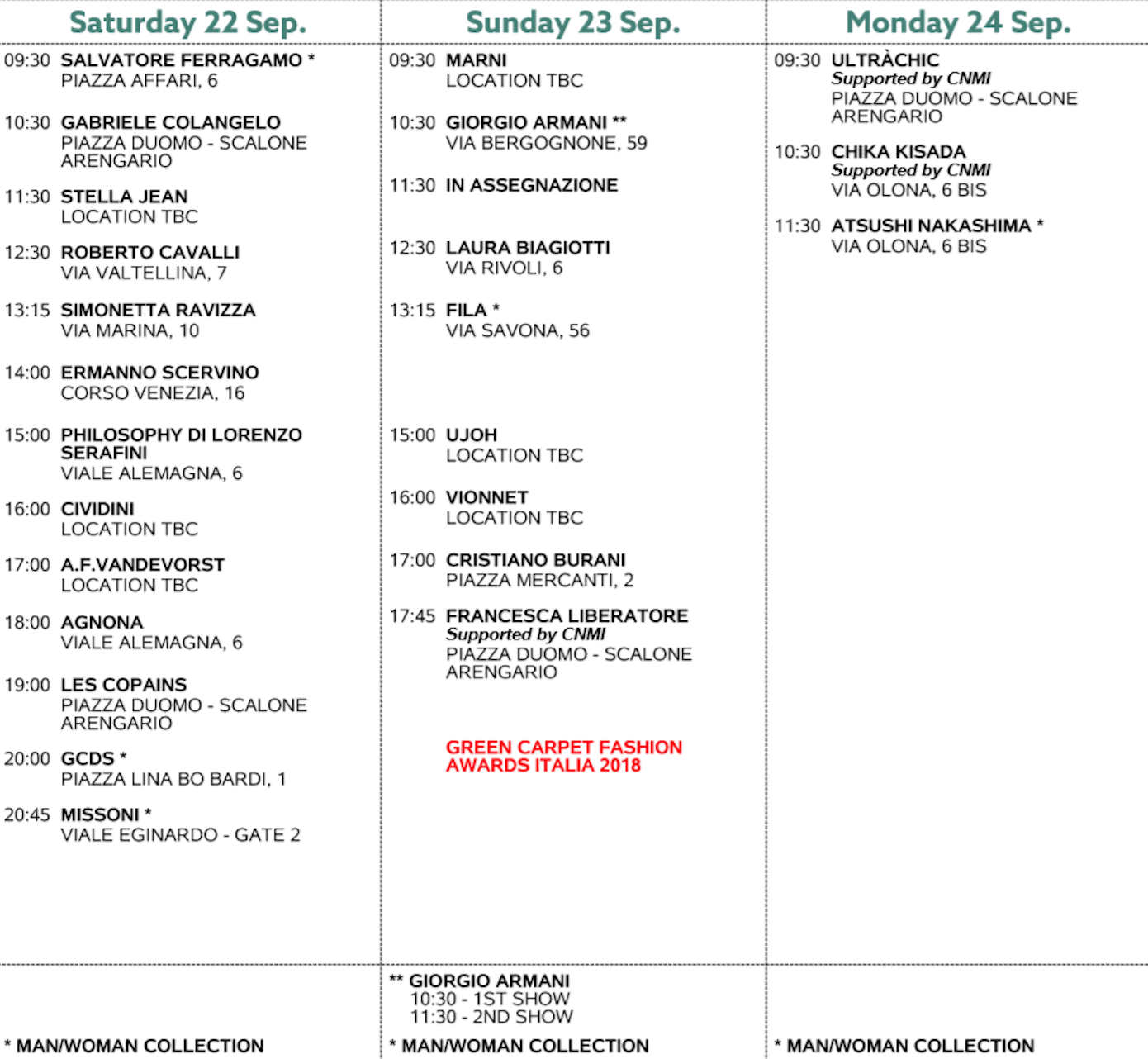 Tokyo Fashion Week releases 2018 autumn and winter official schedule, 59 brands exhibitors