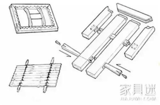 Arrangement of ancient furniture wearing belts