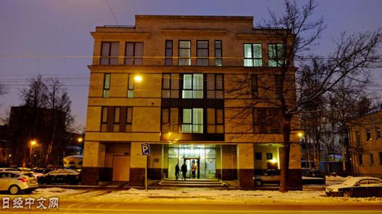 Office building in St. Petersburg residential street where the Russian "Water Army" is located