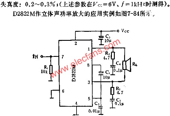 D2822M for BTL power amplification application 