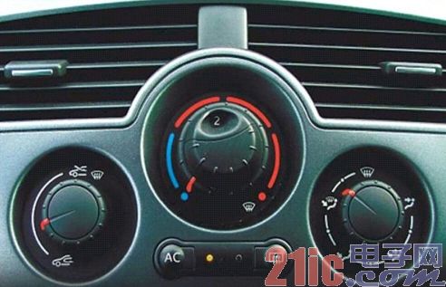 Figure 1. Typical automotive automatic air conditioning user interface