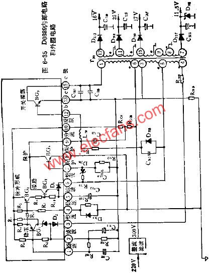 D0689 internal circuit and peripheral circuit diagram 