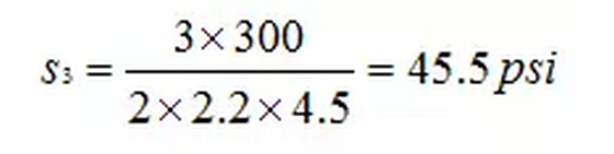 Half of the allowable shear stress of wood