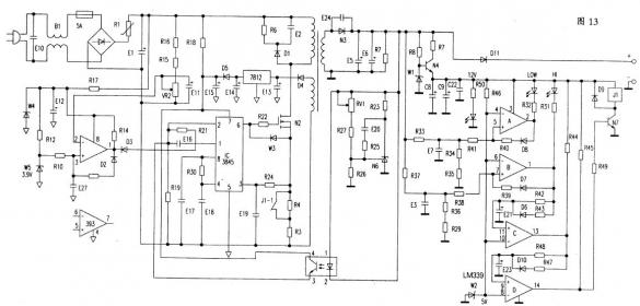 Part of the electric bicycle charger circuit