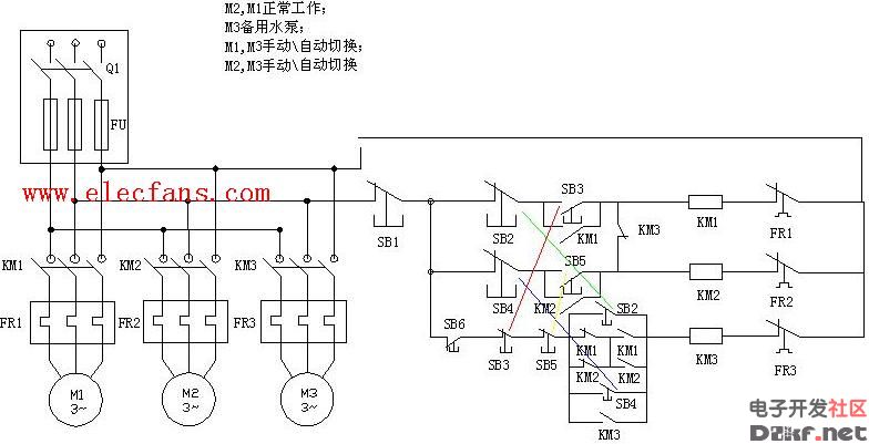 PLC control pump motor wiring schematic