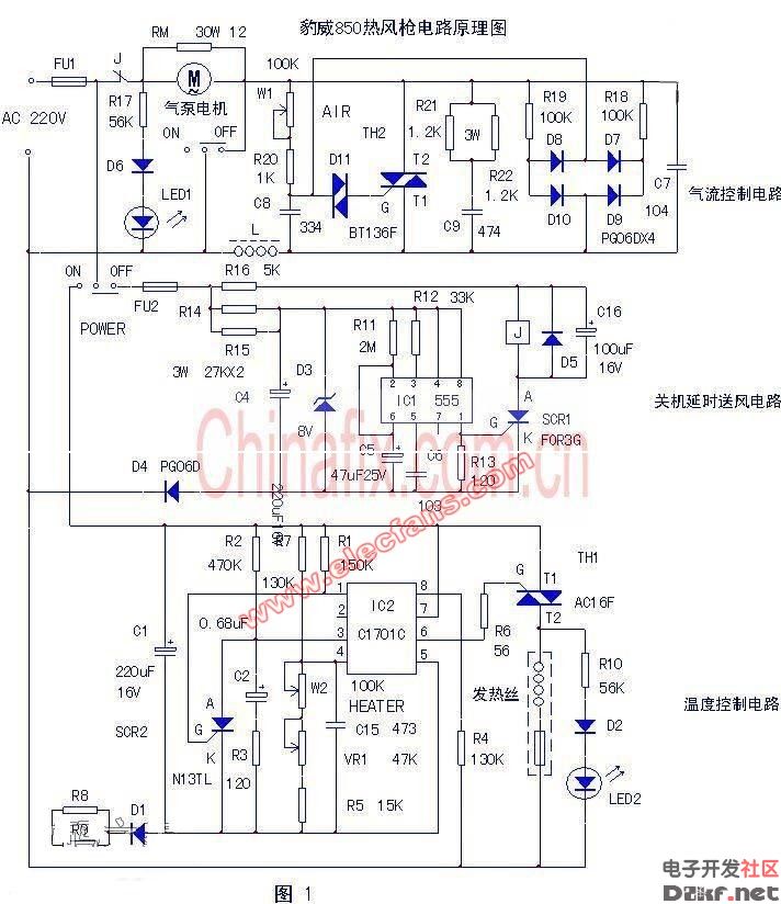 Leopard 850 hot air gun circuit diagram schematic