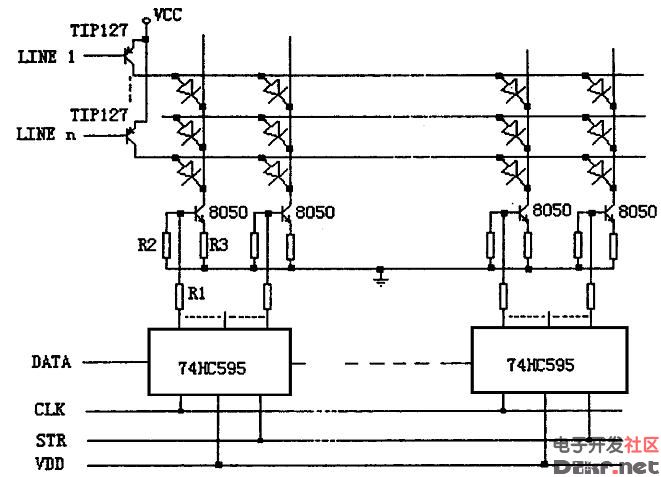 Led display drive circuit schematic