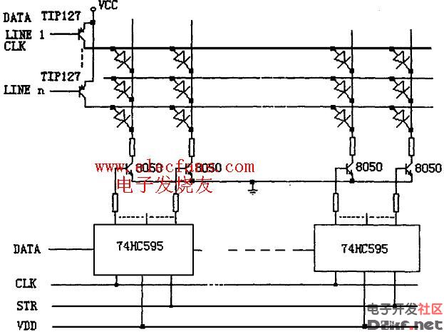 Led display drive circuit schematic