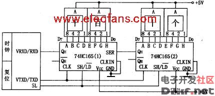 74HC165 extended 4-bit BCD code code circuit diagram