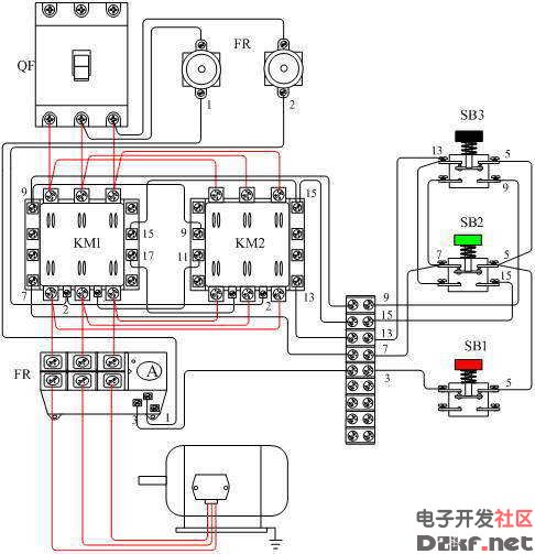 Motor forward and reverse physical wiring diagram