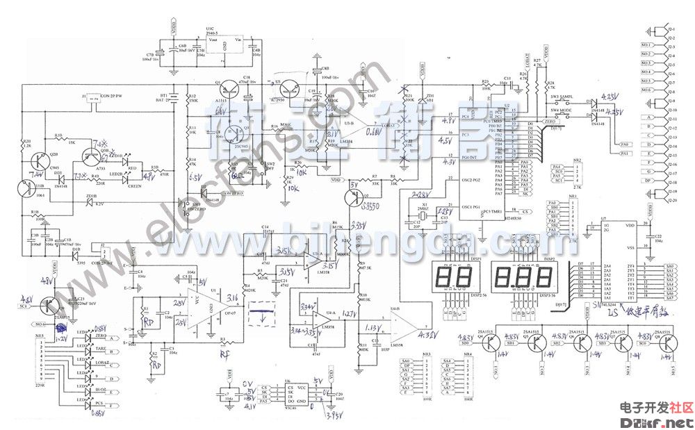 Electronic scale schematic