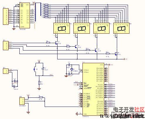 DS18B20 thermometer schematic