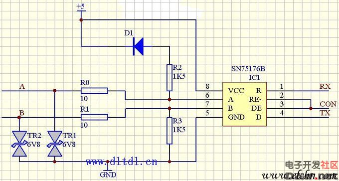RS485 Communication Circuit Diagram