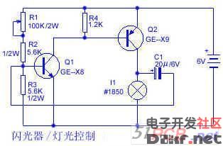 Flashing light circuit diagram