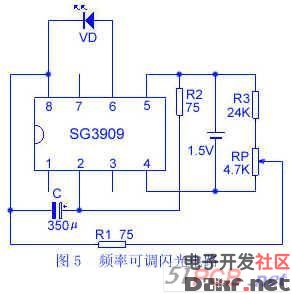 Flashing light circuit diagram