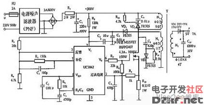 Switching power supply circuit diagram