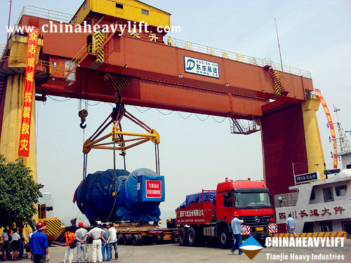 Gas Turbine Transport After The Earthquake by CHINAHEAVYLIFT-Tianjie Heavy Industries Modular Trailer3