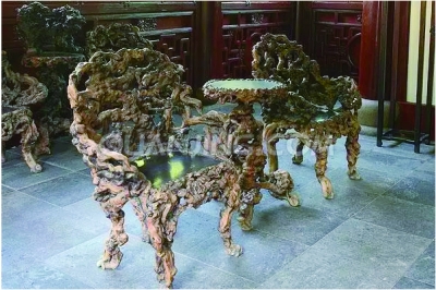 Root knot seat in Suzhou Lingering Garden